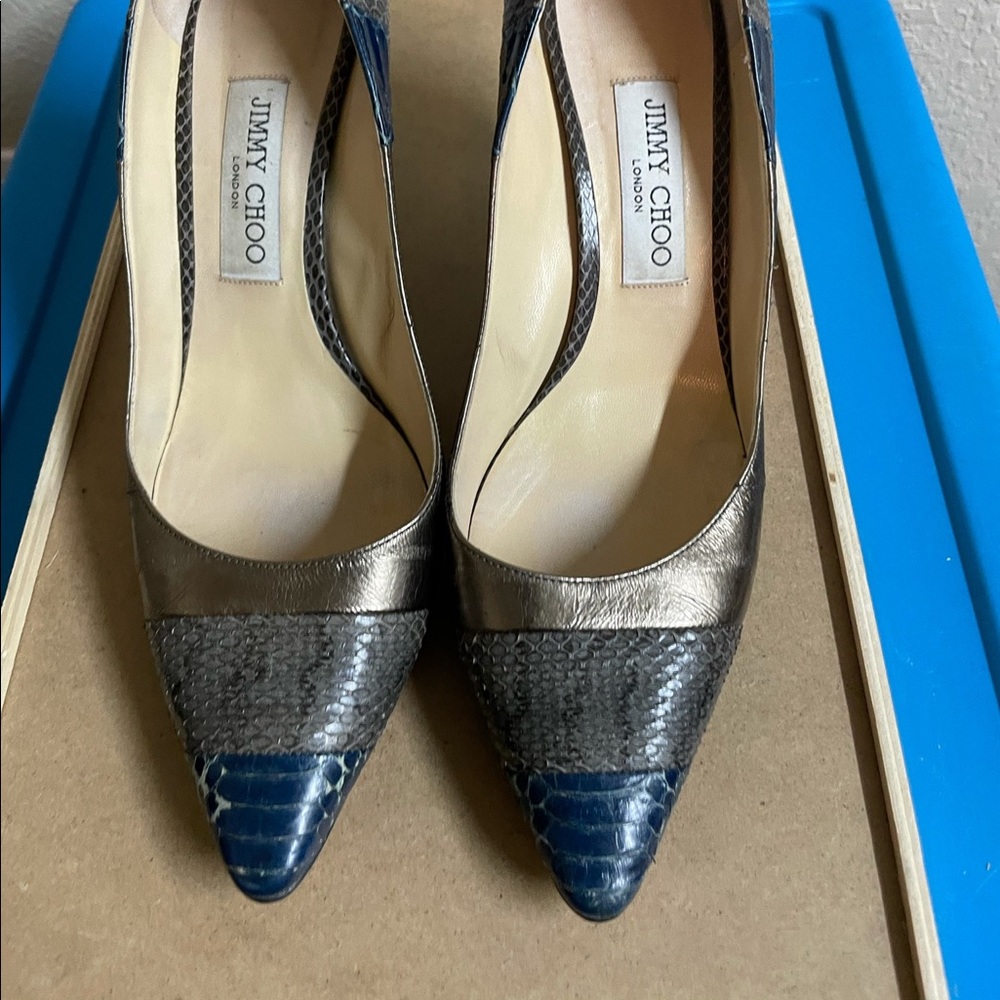 Authentic Jimmy Choo color block python skin 👠
